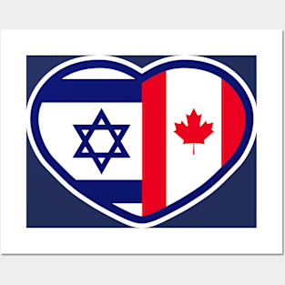 Canada Israel flags in Hart Posters and Art